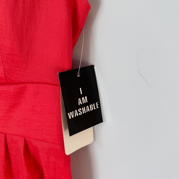 NWT Sandra Darren Pink/Coral Dress Size 6 - Picture 7 of 12